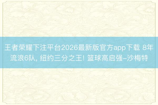 王者荣耀下注平台2026最新版官方app下载 8年流浪6队， 纽约三分之王! 篮球高启强-沙梅特